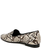 Vionic Willa II Leather Snake Print Slip-On Loafers