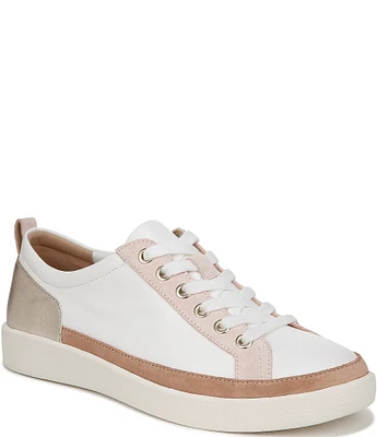 Vionic Winny Leather and Suede Colorblock Sneakers