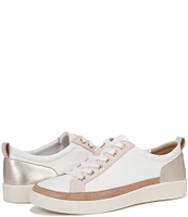 Vionic Winny Leather and Suede Colorblock Sneakers