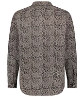 Visconti Big & Tall Floral Paisley Print Long Sleeve Shirt