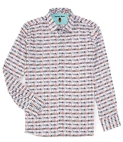 Visconti Big & Tall Long Sleeve Guitar Printed Woven Shirt