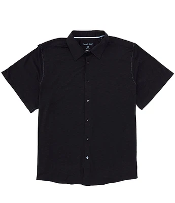 Visconti Big & Tall Modern-Fit Textured Short-Sleeve Woven Shirt