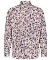 Visconti Big & Tall Multi Colored Skull Print Long Sleeve Shirt