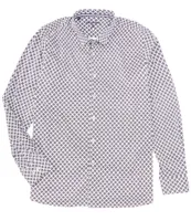 Visconti Big & Tall Performance Stretch Petal Print Long Sleeve Woven Shirt