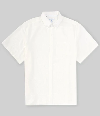 Visconti Big & Tall Performance Stretch Short Sleeeve Woven Seersucker Shirt