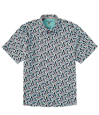 Visconti Big & Tall Short Sleeve Dice Print Woven Shirt