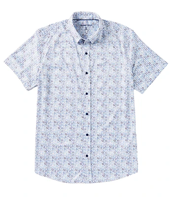 Visconti Circle Print Short Sleeve Woven Shirt