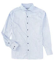 Visconti Geo Print Dobby Long Sleeve Woven Shirt