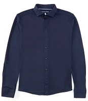 Visconti Melange Stretch Long Sleeve Woven Shirt