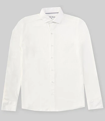 Visconti Melange Stretch Long Sleeve Woven Shirt