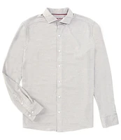 Visconti Melange Stretch Long Sleeve Woven Shirt