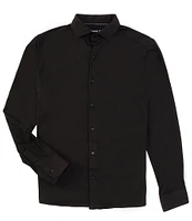 Visconti Melange Stretch Long Sleeve Woven Shirt