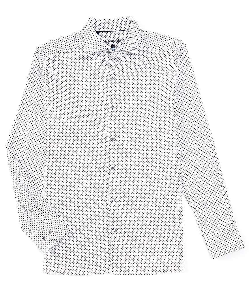 Visconti Mini Star Print Long Sleeve Woven Shirt