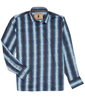 Visconti Performance Stretch Stripe Long Sleeve Woven Shirt