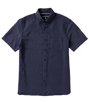 Visconti Solid Seersucker Short Sleeve Woven Shirt