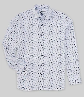 Visconti Stretch Hat Print Long Sleeve Woven Shirt