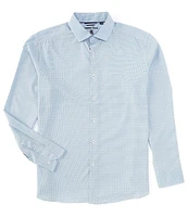 Visconti Stretch Mini Geo Print Long Sleeve Woven Shirt