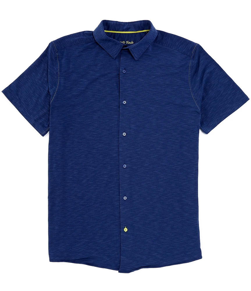 Visconti Stretch Textured Short Sleeve Woven Shirt