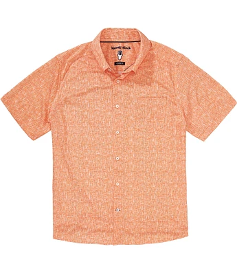Visconti Textured Stretch Short Sleeve Woven Shirt