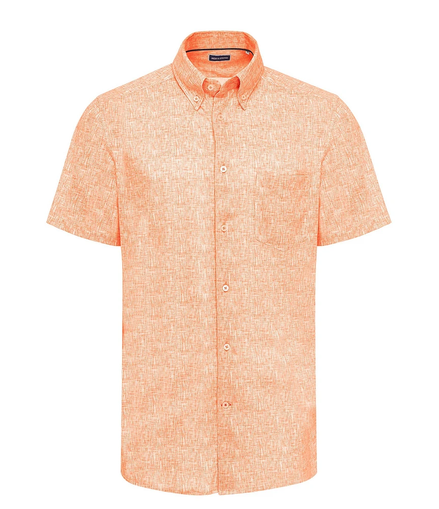 Visconti Textured Stretch Short Sleeve Woven Shirt