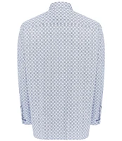 Visconti Watercolor Print Stretch Long Sleeve Woven Shirt