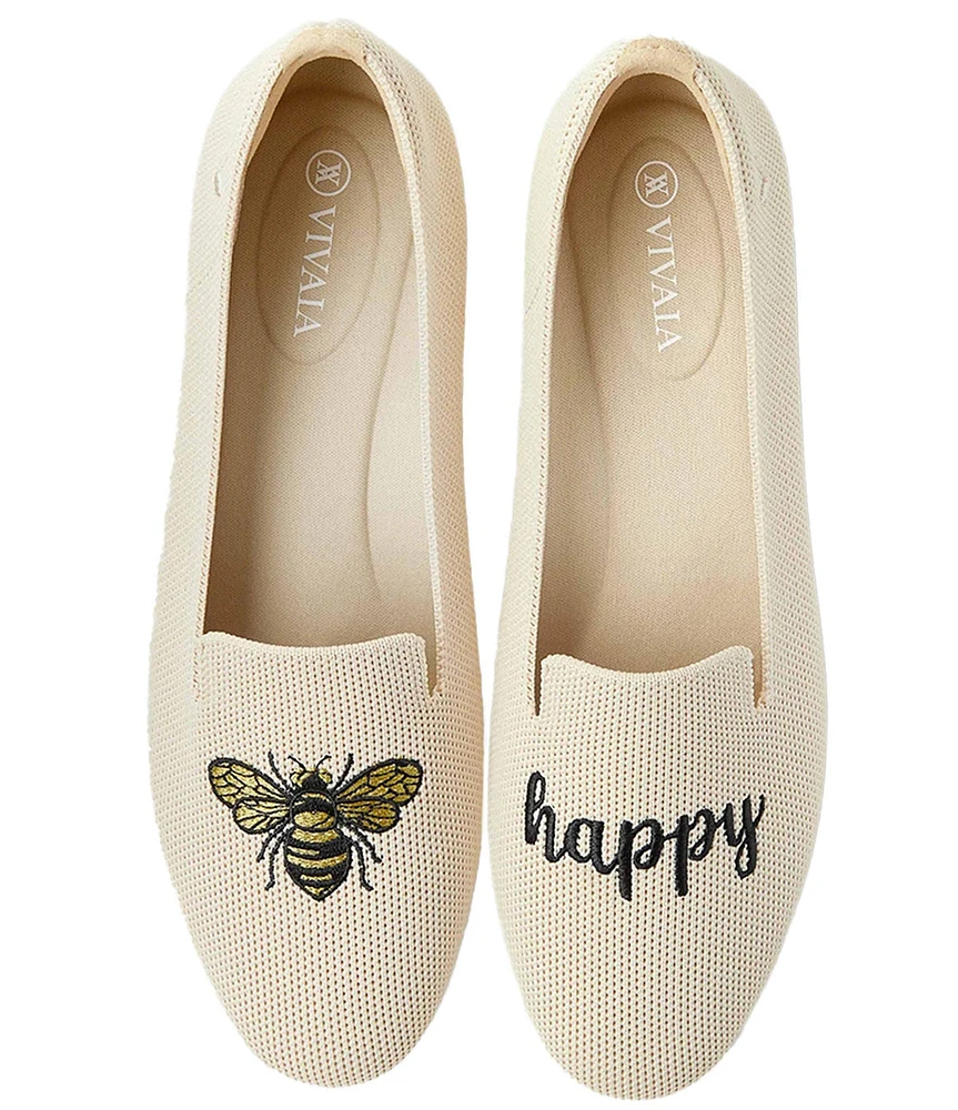 VIVAIA Audrey Stretch Knit Bee Happy Loafers