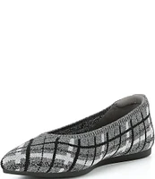 VIVAIA Aria 5.0 Plaid Stretch Knit Point Toe Flats