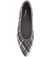 VIVAIA Aria 5.0 Plaid Stretch Knit Point Toe Flats