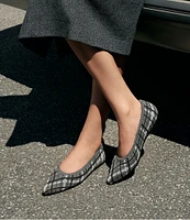 VIVAIA Aria 5.0 Plaid Stretch Knit Point Toe Flats