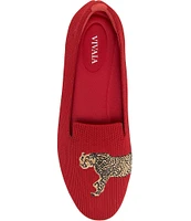 VIVAIA Audrey Stretch Knit Cheetah Loafers