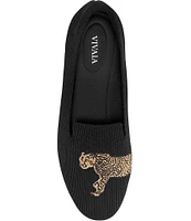 VIVAIA Audrey Stretch Knit Cheetah Loafers