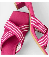 VIVAIA Jennifer Stretch Knit Cross Band Slide Sandals