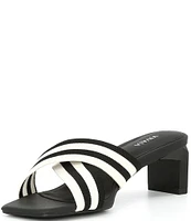 VIVAIA Jennifer Stretch Knit Cross Band Slide Sandals