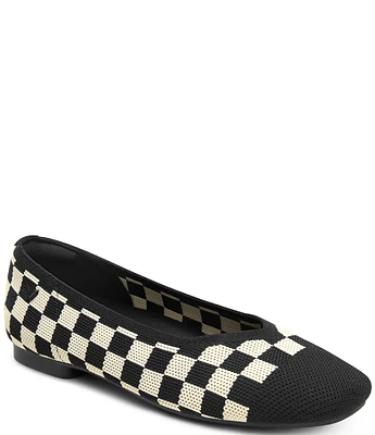 VIVAIA Margot 2.0 Stretch Knit Checkered Flats