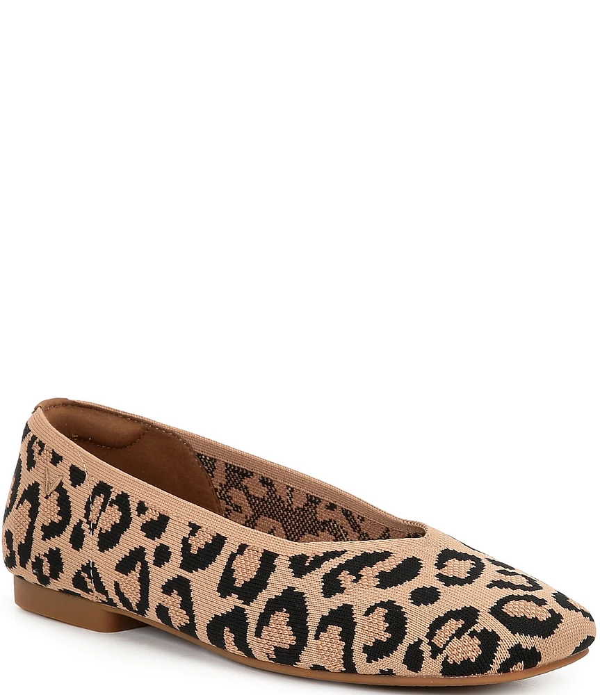 VIVAIA Margot 2.0 Stretch Knit Leopard Flats