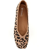 VIVAIA Margot 2.0 Stretch Knit Leopard Flats