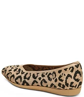 VIVAIA Margot Leopard Print Walker Stretch Knit Ballet Flats