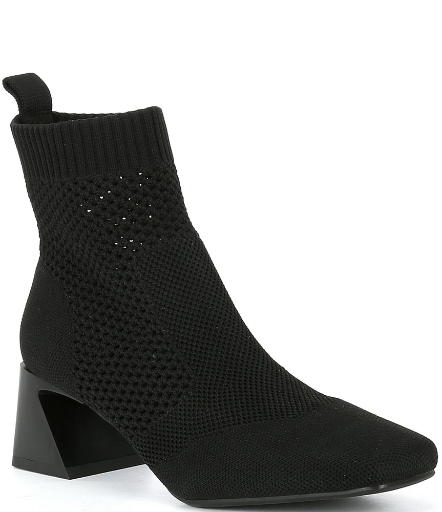 Vivaia Regina Pro Stretch Knit Square Toe Heeled Booties