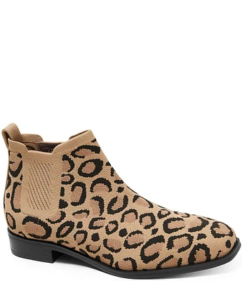 Vivaia Ryan Pro Water Repellent Leopard Print Knit Booties