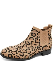 Vivaia Ryan Pro Water Repellent Leopard Print Knit Booties