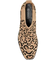 Vivaia Ryan Pro Water Repellent Leopard Print Knit Booties