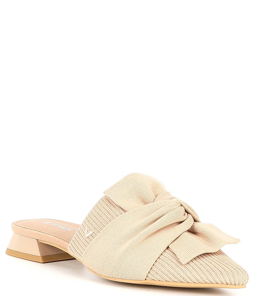 VIVAIA Yaffa Stretch Knit Bow Mules