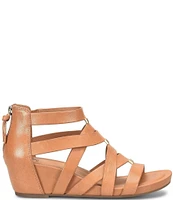 Vivi Leather Strappy Ornament Wedge Sandals