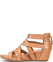 Vivi Leather Strappy Ornament Wedge Sandals