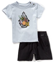 Volcom Baby Boys 12-24 Months Graphic T-Shirt & Solid Shorts Set