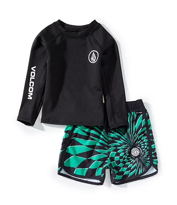 Volcom Baby Boys 12-24 Months Rashguard T-Shirt & Swim Short Set