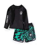 Volcom Baby Boys 12-24 Months Rashguard T-Shirt & Swim Short Set