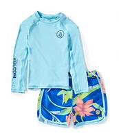Volcom Baby Boys 12-24 Months Rashguard T-Shirt & Floral Swim Short Set