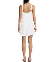 Volcom Beach Moon Stone Gauze Sleeveless Babydoll Dress