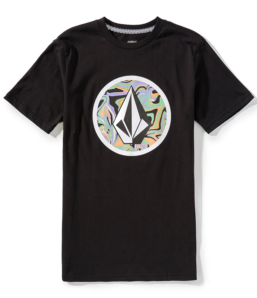 Volcom Big Boys Crisp Stone Fill Short Sleeve Graphic T-Shirt